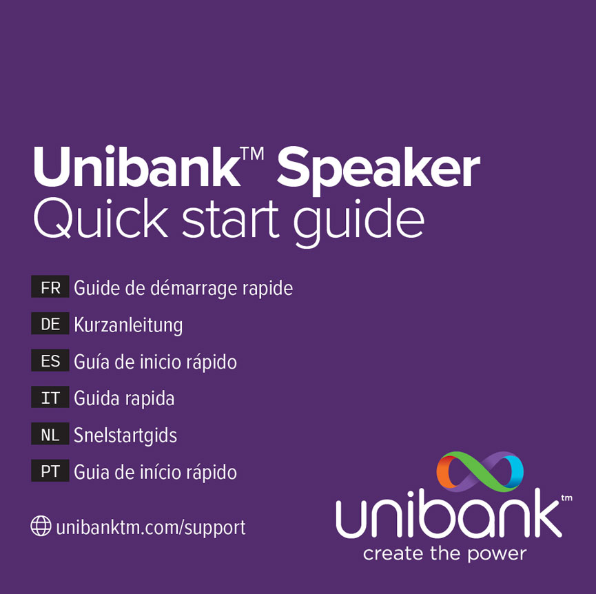 Unibank power bank speaker quick start guide