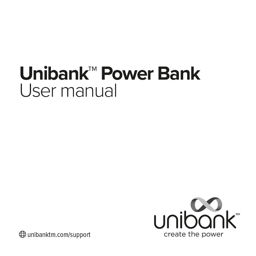 Unibank Power Bank User Manual - UK